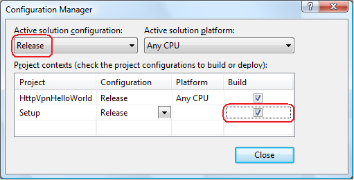 Ensuring Setup project is build in Release mode